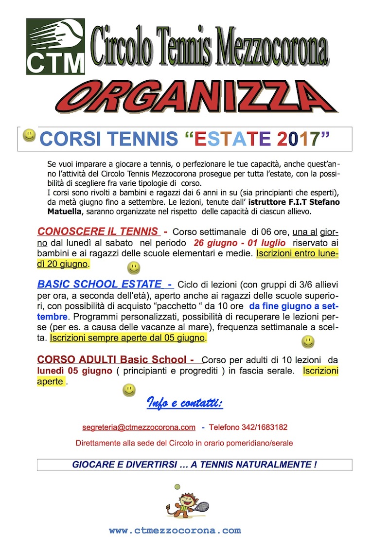 CORSI ESTIVI 2012
